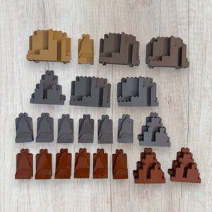 LEGO Rock Wall Panels BURP LURP Cliff Pieces Mixed Color Lot Terrain Builder Set